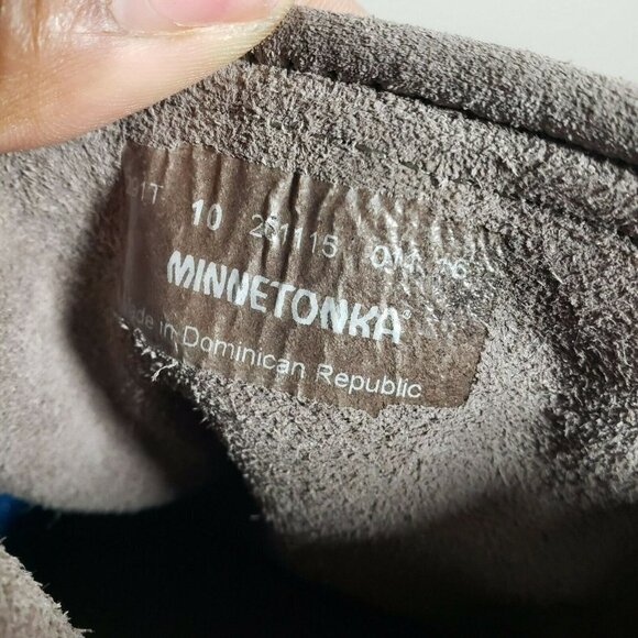 Minnetonka Womens Gray Suede Fringe Hi Top Zip Narrow Ankle Boots Bootie… - Picture 8 of 9